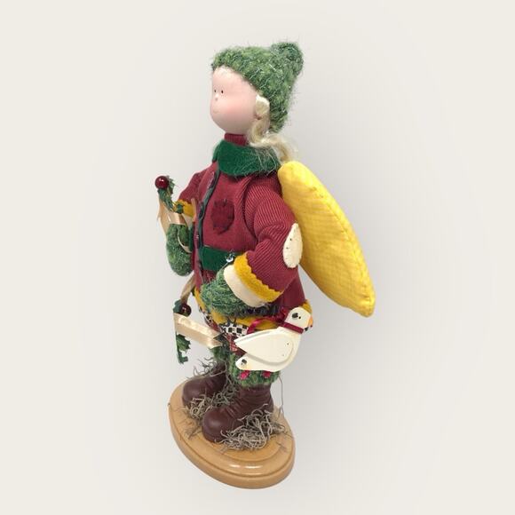 Vintage Christmas Country Angel Porcelain Figurine Debbie Mumm 2000 Cottagecore - Picture 5 of 8